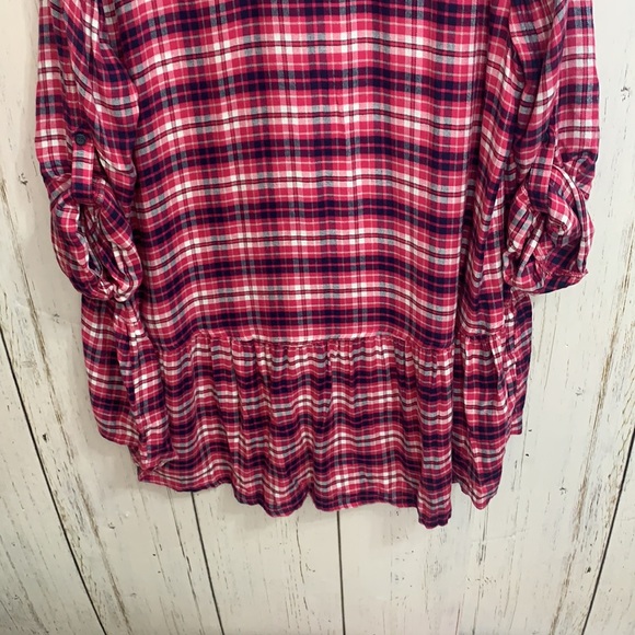 NWT Lane Bryant Ruffled Hem Flannel - Picture 11 of 13